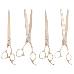 Big Dog 8" 4pc Rose Gold Cobalt Grooming Set