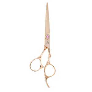 Bello Rose Garden Engraved Rose Gold Hair Cutting Scissor