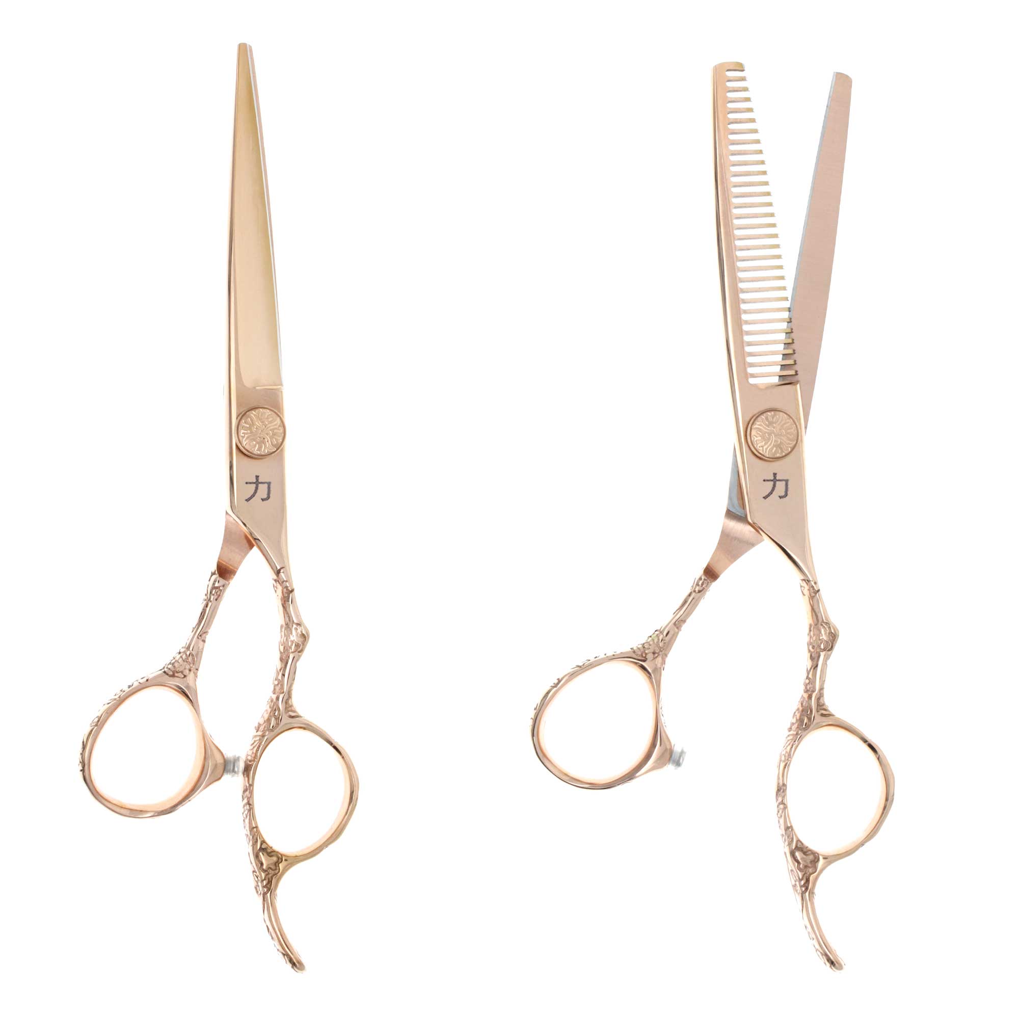 Bello Rose Gold Rose Engraved 2 Pc Shear Set