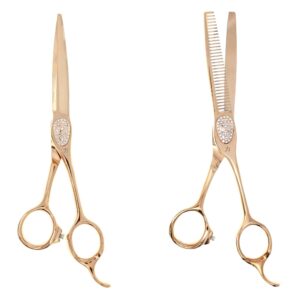 Bello 6" Rose Gold Sword Blade 2 Pc Shear Set