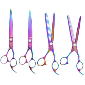 Big Dog 4 Pc 8" Rainbow Professional Grooming Kit
