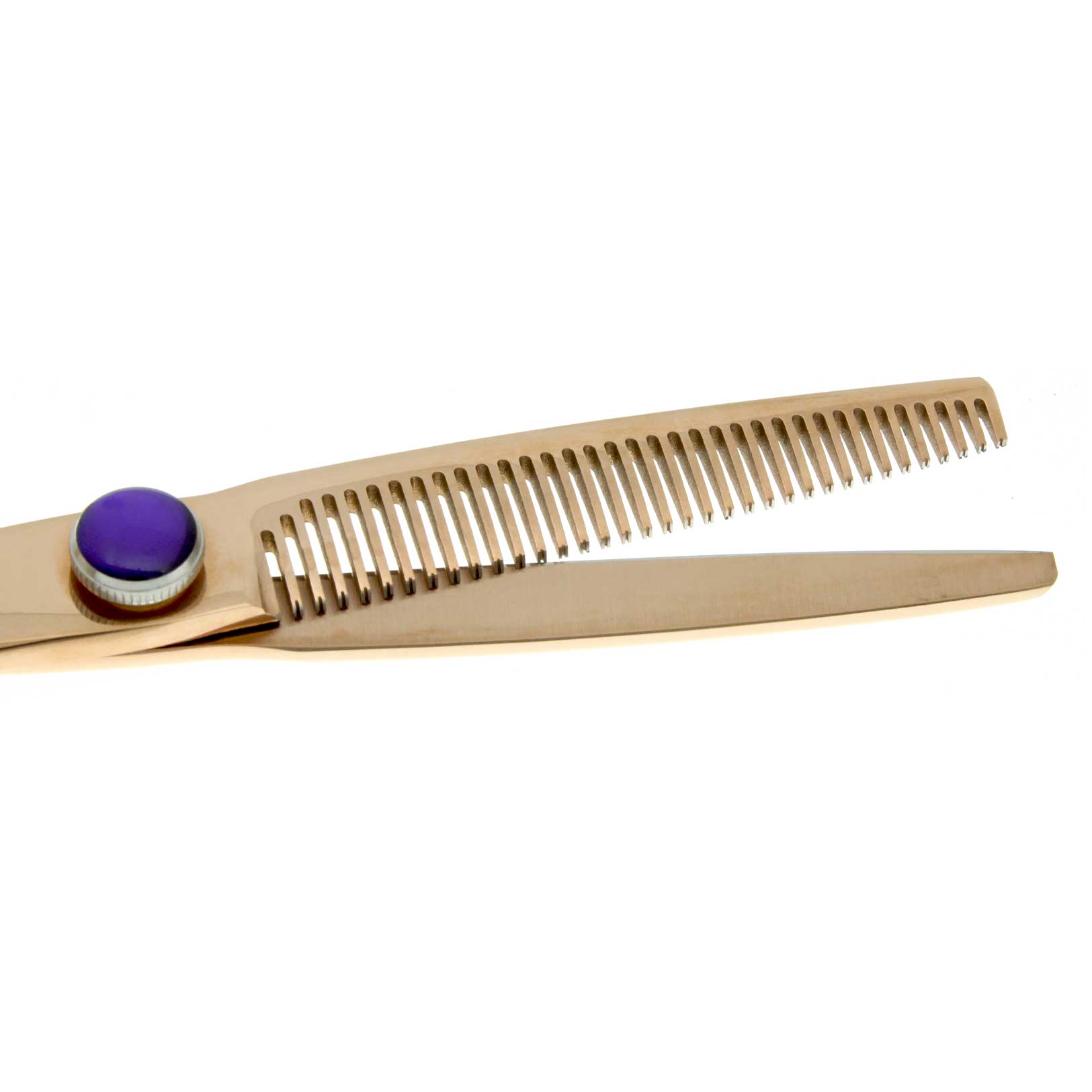 Bello Rose Gold Titanium Feather Engraved 2 Pc Shear Set - Image 4