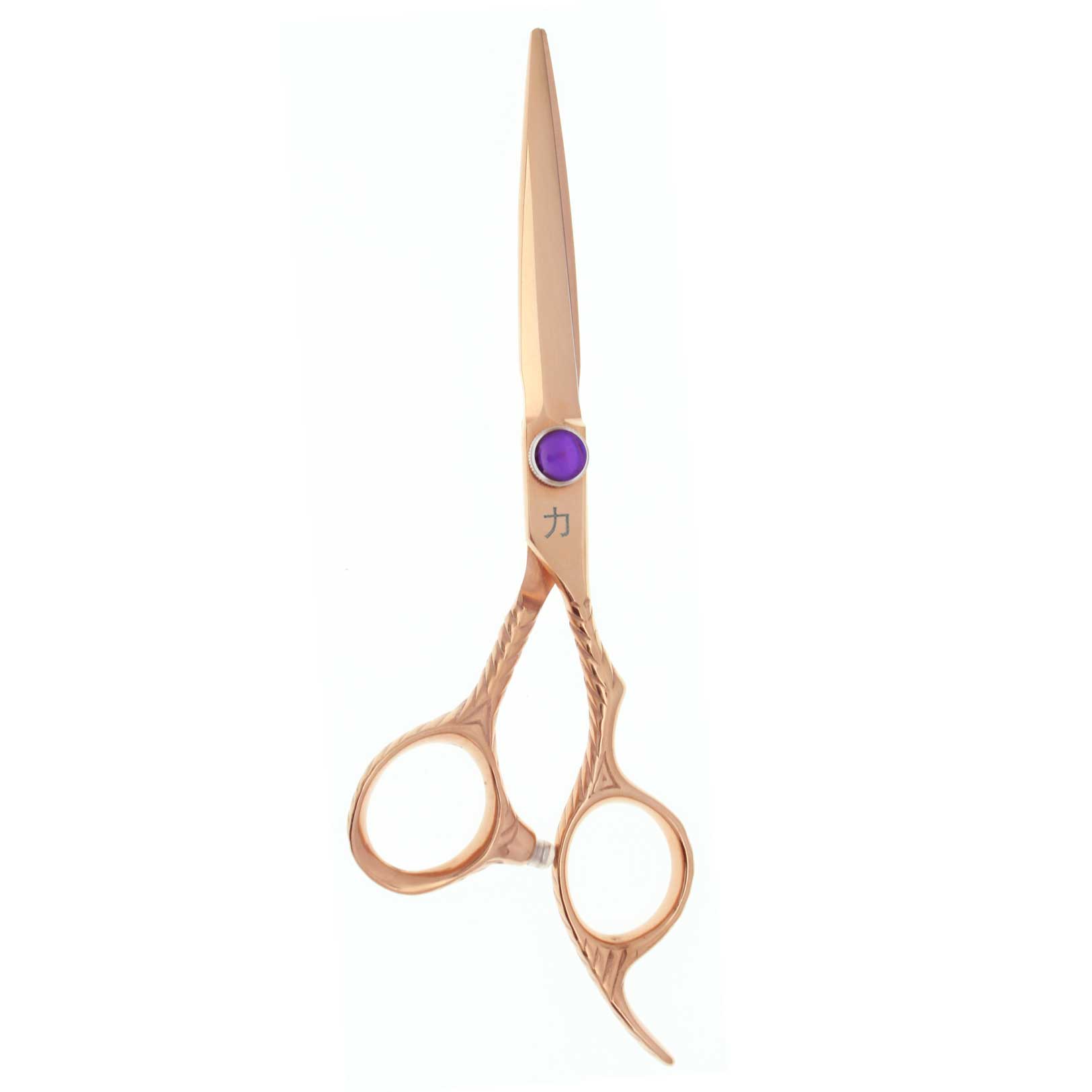 Bello Rose Gold Titanium Feather Engraved 2 Pc Shear Set - Image 2
